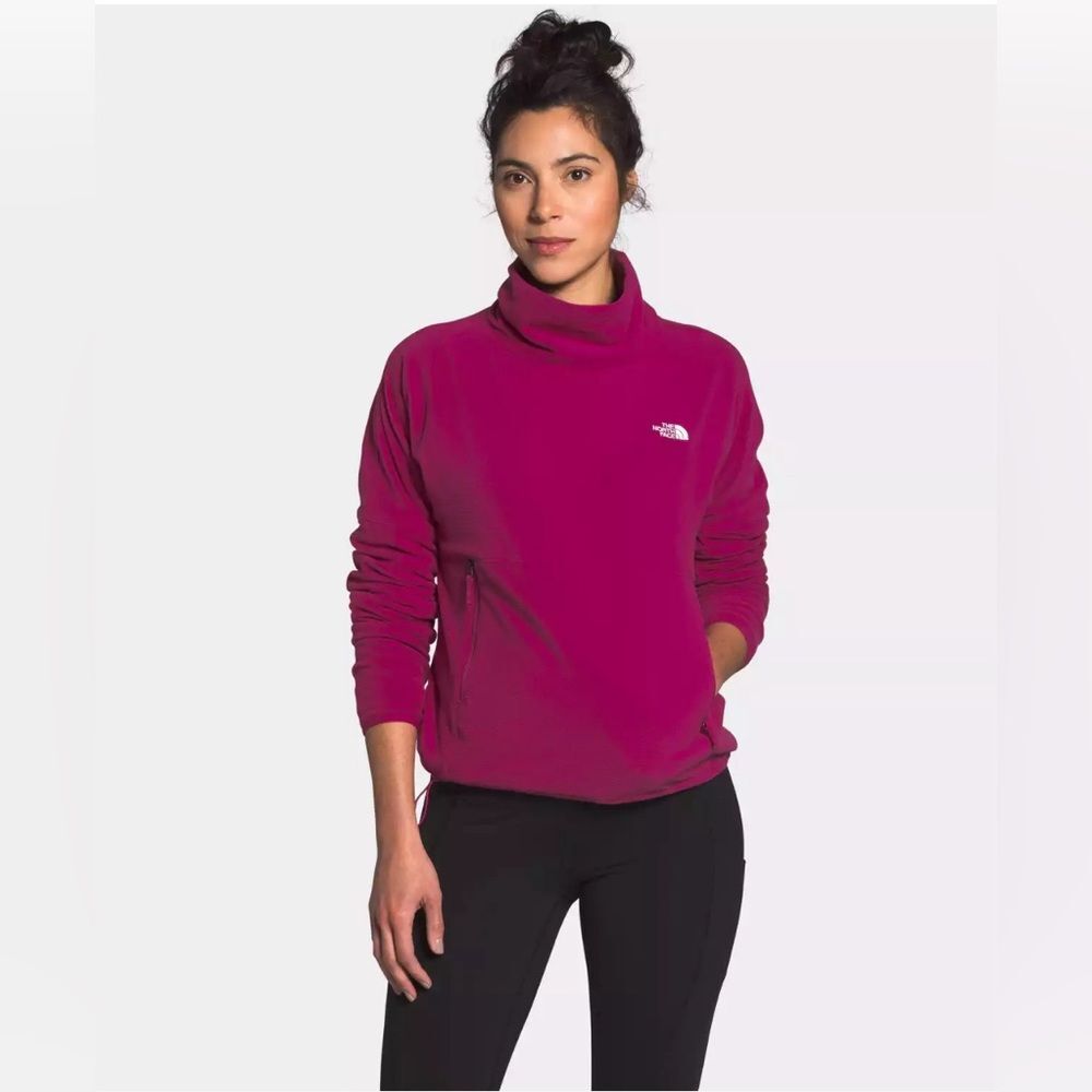 THE NORTH FACE TKA Glacier FunnelNeck Pullover Small Pink Dramatic Plum